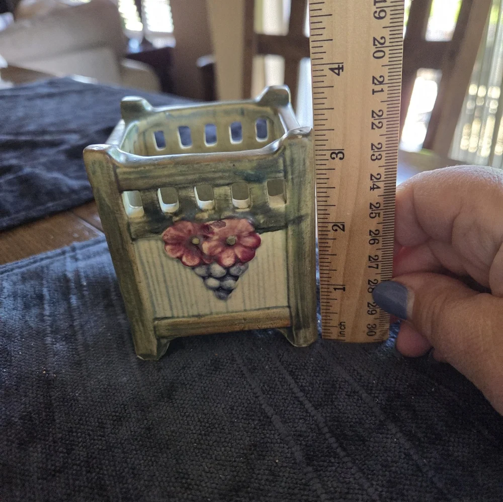 Vintage 1920 Weller Klyro Pottery Fence With Flowers Planter